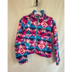 Girls Columbia Castle Dale Printed Full Zip Fleece Jacket